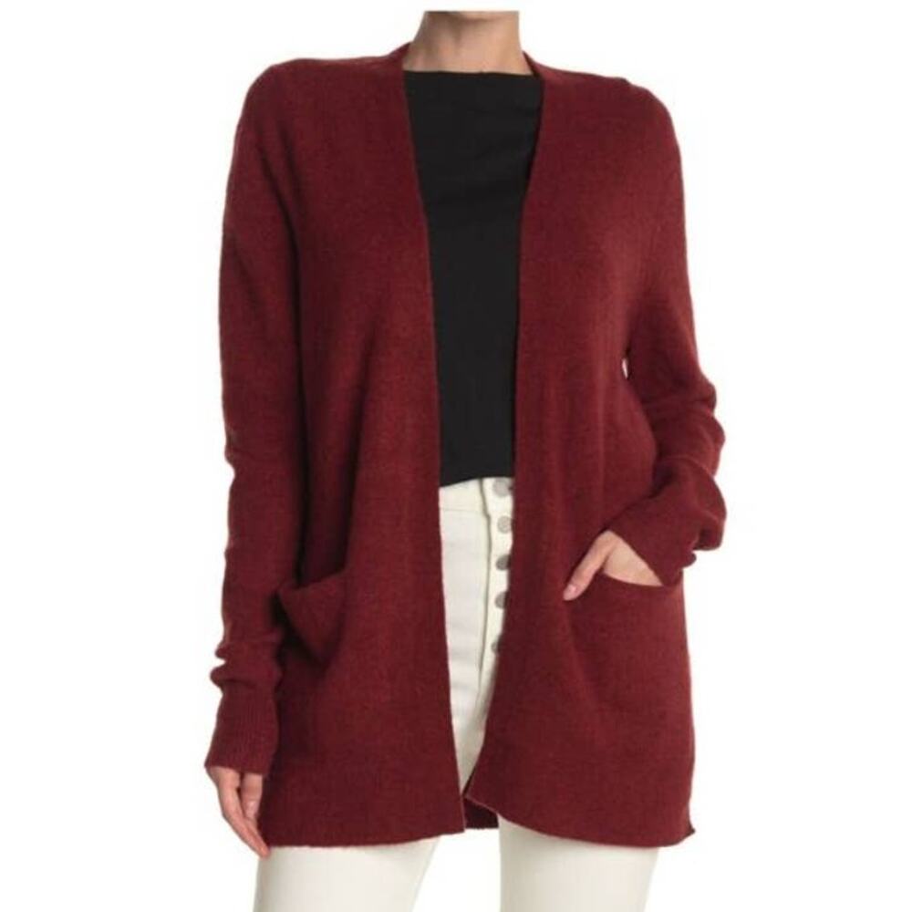 Madewell NWOT Cozy Short Walking Cardigan Heather Scarlet Wool Alpaca Size S